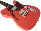 Suhr Select Alt T Cat's Eye Guitar, Fiesta Red, Tortoise Shell - Humbucker Music
