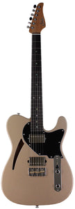 Suhr Select Alt T Cat's Eye Guitar, Shoreline Gold, Black