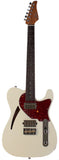 Suhr Select Alt T Cat's Eye Guitar, Olympic White, Tortoise Shell - Humbucker Music