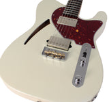 Suhr Select Alt T Cat's Eye Guitar, Olympic White, Tortoise Shell - Humbucker Music
