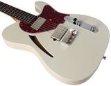 Suhr Select Alt T Cat's Eye Guitar, Olympic White, Tortoise Shell - Humbucker Music