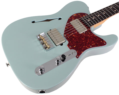 Suhr Alt T Guitar, Sonic Blue, Rosewood - Humbucker Music