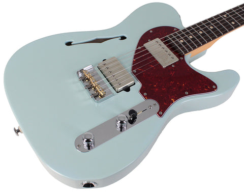 Suhr Alt T Guitar, Sonic Blue, Rosewood - Humbucker Music
