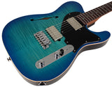 Suhr Select Alt T Guitar, Bahama Blue Burst, Black PG - Humbucker Music