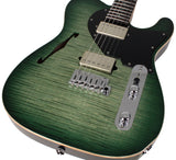 Suhr Select Alt T Guitar, Faded Trans Green Burst, Black PG - Humbucker Music