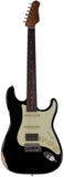 Suhr Select Classic S Antique HSS Guitar, Roasted Neck, Black - Humbucker Music