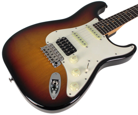 Suhr Classic S Antique Guitar, 3-Tone Burst, Rosewood, HSS - Humbucker Music