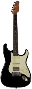 Suhr Select Classic S HSS Guitar, Roasted Neck, Black, Aged Green
