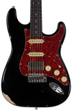 Suhr Select Classic S Antique HSS Guitar, Roasted Neck, Black, Tortoise Shell - Humbucker Music