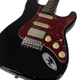 Suhr Select Classic S Antique HSS Guitar, Roasted Neck, Black, Tortoise Shell - Humbucker Music