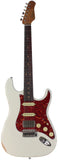 Suhr Select Classic S Antique HSS Guitar, Roasted Neck, Olympic White, Tortoise Shell - Humbucker Music