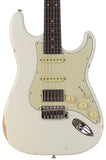 Suhr Select Classic S Antique HSS Guitar, Roasted Neck, Olympic White - Humbucker Music