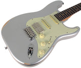 Suhr Select Classic S Antique HSS Guitar, Roasted Neck, Firemist Silver - Humbucker Music