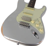 Suhr Select Classic S Antique HSS Guitar, Roasted Neck, Firemist Silver - Humbucker Music