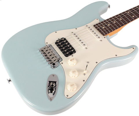 Suhr Classic S Antique Guitar, Sonic Blue, Rosewood, HSS - Humbucker Music