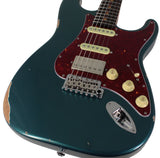 Suhr Select Classic S Antique HSS Guitar, Roasted Neck, Ocean Turquoise Metallic, Tortoise Shell - Humbucker Music