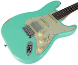 Suhr Select Classic S Antique HSS Guitar, Roasted Neck, Seafoam Green - Humbucker Music
