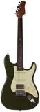Suhr Select Classic S Antique HSS Guitar, Roasted Neck, Forest Green - Humbucker Music