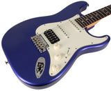 Suhr Classic S HSS Guitar, Indigo Metallic, Rosewood - Humbucker Music