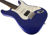 Suhr Classic S HSS Guitar, Indigo Metallic, Rosewood - Humbucker Music