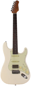 Suhr Select Classic S HSS Guitar, Roasted Neck, Olympic White, Aged Green