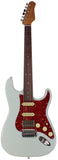 Suhr Select Classic S HSS Guitar, Roasted Neck, Sonic Blue, Tortoise Shell - Humbucker Music
