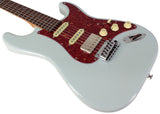 Suhr Select Classic S HSS Guitar, Roasted Neck, Sonic Blue, Tortoise Shell - Humbucker Music