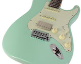 Suhr Select Classic S HSS Guitar, Roasted Neck, Surf Green - Humbucker Music