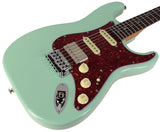 Suhr Select Classic S HSS Guitar, Roasted Neck, Surf Green, Tortoise Shell - Humbucker Music