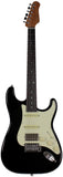 Suhr Select Classic S HSS Guitar, Roasted Neck, Black, Aged Green - Humbucker Music
