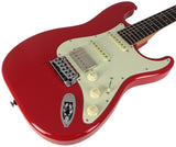Suhr Select Classic S HSS Guitar, Roasted Neck, Dakota Red, Aged Green