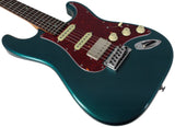 Suhr Select Classic S HSS Guitar, Roasted Neck, Ocean Turquoise Metallic, Tortoise Shell - Humbucker Music