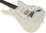 Suhr Select Classic S HSS Guitar, Roasted Neck, Olympic White, Parchment - Humbucker Music