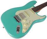Suhr Select Classic S HSS Guitar, Roasted Neck, Seafoam Green - Humbucker Music
