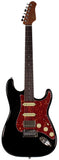 Suhr Select Classic S HSS Guitar, Roasted Neck, Black, Tortoise Shell - Humbucker Music