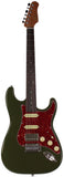 Suhr Select Classic S HSS Guitar, Roasted Neck, Forest Green, Tortoise Shell - Humbucker Music