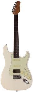 Suhr Select Classic S HSS Guitar, Roasted Neck, Olympic White, Aged Green