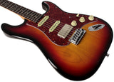 Suhr Select Classic S HSS Guitar, Roasted Neck, 3-Tone Burst, Tortoise Shell - Humbucker Music