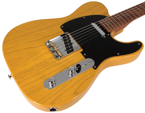 Suhr Select Classic T Roasted, Flamed, Swamp Ash, Butterscotch Blonde - Humbucker Music