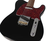 Suhr Select Classic T Roasted, Flamed, Swamp Ash, Black - Humbucker Music
