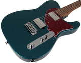 Suhr Select Classic T HH Guitar, Roasted Flamed Neck, Ocean Turquoise Metallic - Humbucker Music
