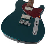 Suhr Select Classic T HH Guitar, Roasted Flamed Neck, Ocean Turquoise Metallic - Humbucker Music