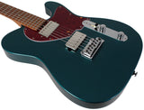 Suhr Select Classic T HH Guitar, Roasted Flamed Neck, Ocean Turquoise Metallic - Humbucker Music