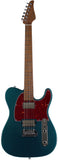 Suhr Select Classic T HH Guitar, Roasted Flamed Neck, Ocean Turquoise Metallic - Humbucker Music