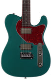 Suhr Select Classic T HH Guitar, Roasted Flamed Neck, Sherwood Green Metallic, Rosewood - Humbucker Music