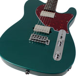 Suhr Select Classic T HH Guitar, Roasted Flamed Neck, Sherwood Green Metallic, Rosewood - Humbucker Music