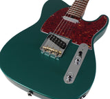 Suhr Select Classic T Roasted, Flamed, Swamp Ash, Sherwood Green Metallic, Maple - Humbucker Music
