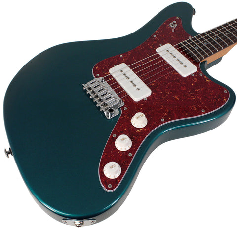 Suhr Select Classic JM Guitar, Roasted Neck, Ocean Turquoise Metallic - Humbucker Music