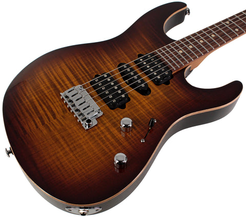 Suhr Modern Plus Guitar, Bengal Burst, Pau Ferro, HSH - Humbucker Music