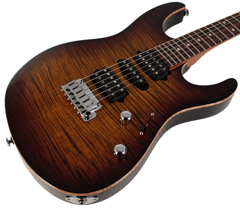 Suhr Modern Plus Guitar, Bengal Burst, Pau Ferro, HSH - Humbucker Music